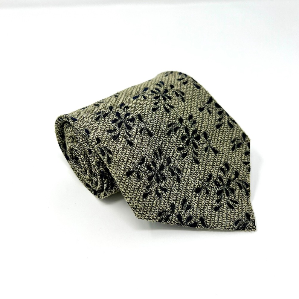 Kolte Tie Gold Floral 100% Silk Handmade Men's Necktie